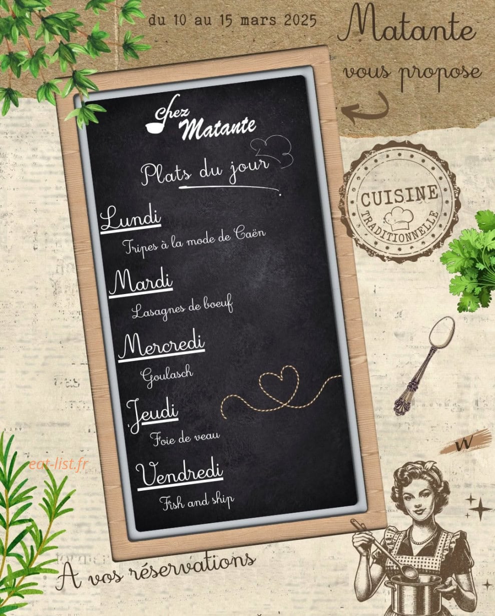 Chez Matante — carte page 1