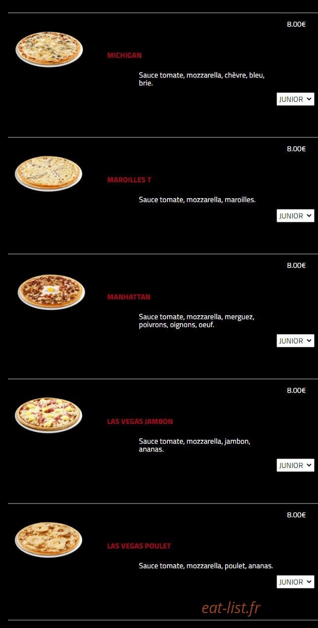 Hollywood Burger — carte page 4