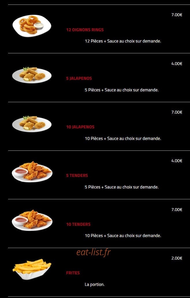 Hollywood Burger — carte page 20