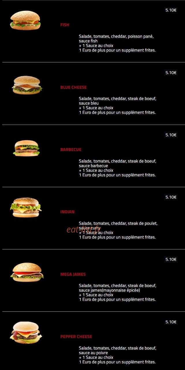 Hollywood Burger — carte page 12