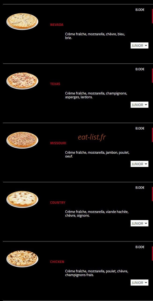 Hollywood Burger — carte page 9
