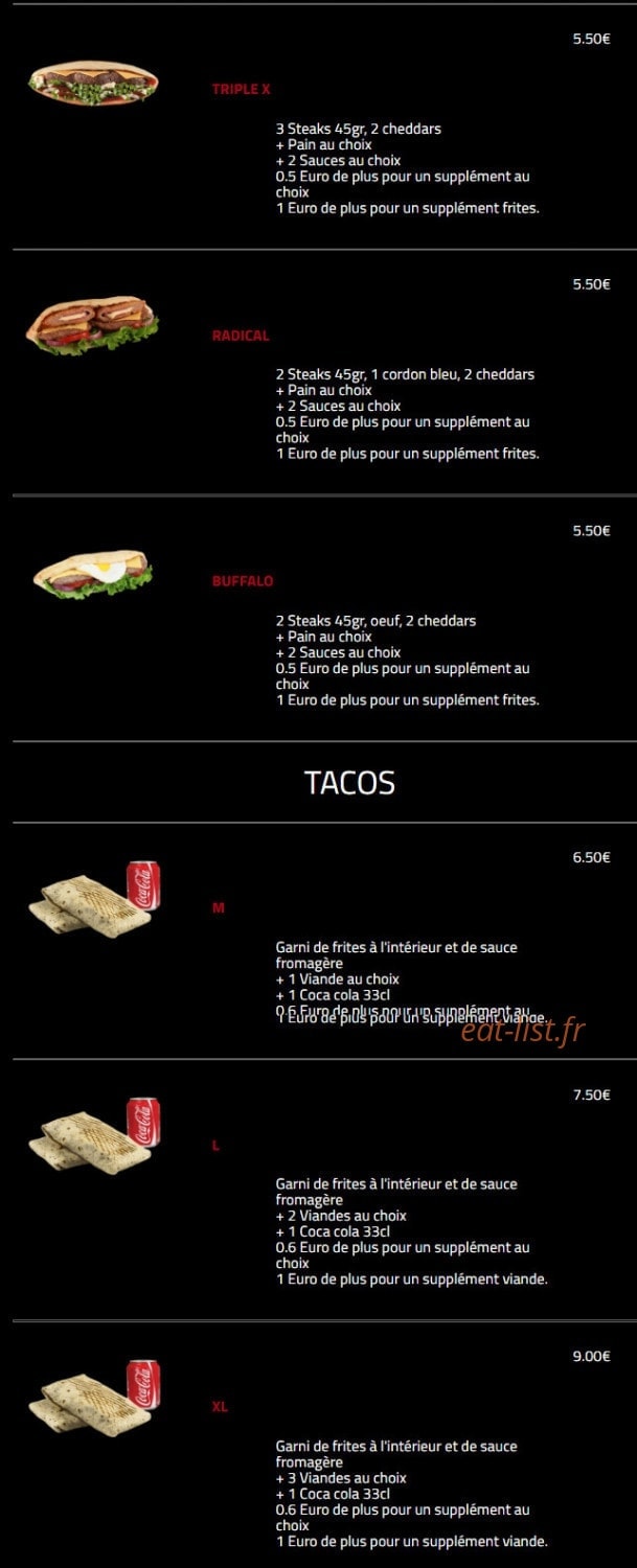 Hollywood Burger — carte page 18