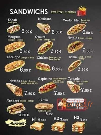 Kebab nord — carte page 3