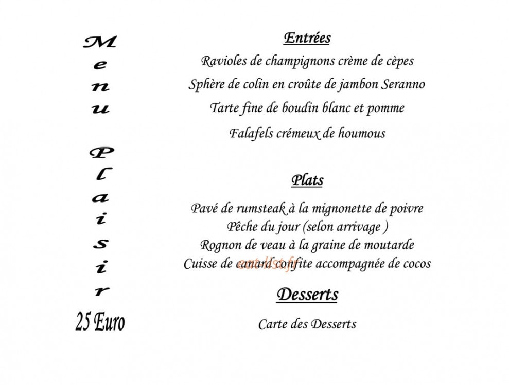 L'ô à la Bouche — carte page 6