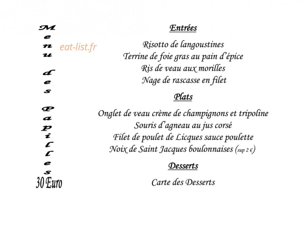 L'ô à la Bouche — carte page 5