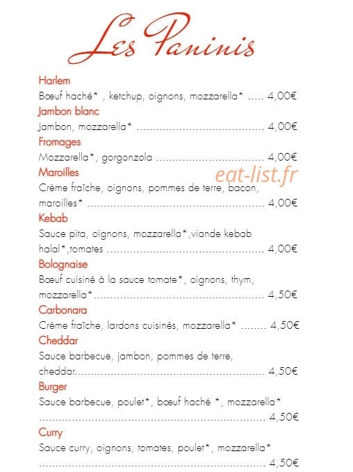 Mama's Pizza — carte page 8