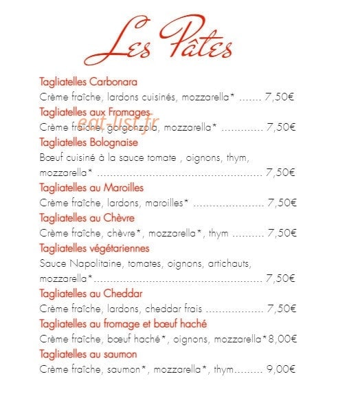 Mama's Pizza — carte page 7