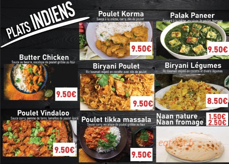 Naan tandoori — carte page 5