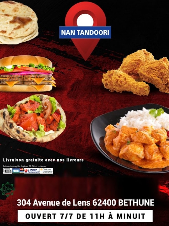 Naan tandoori — carte page 1