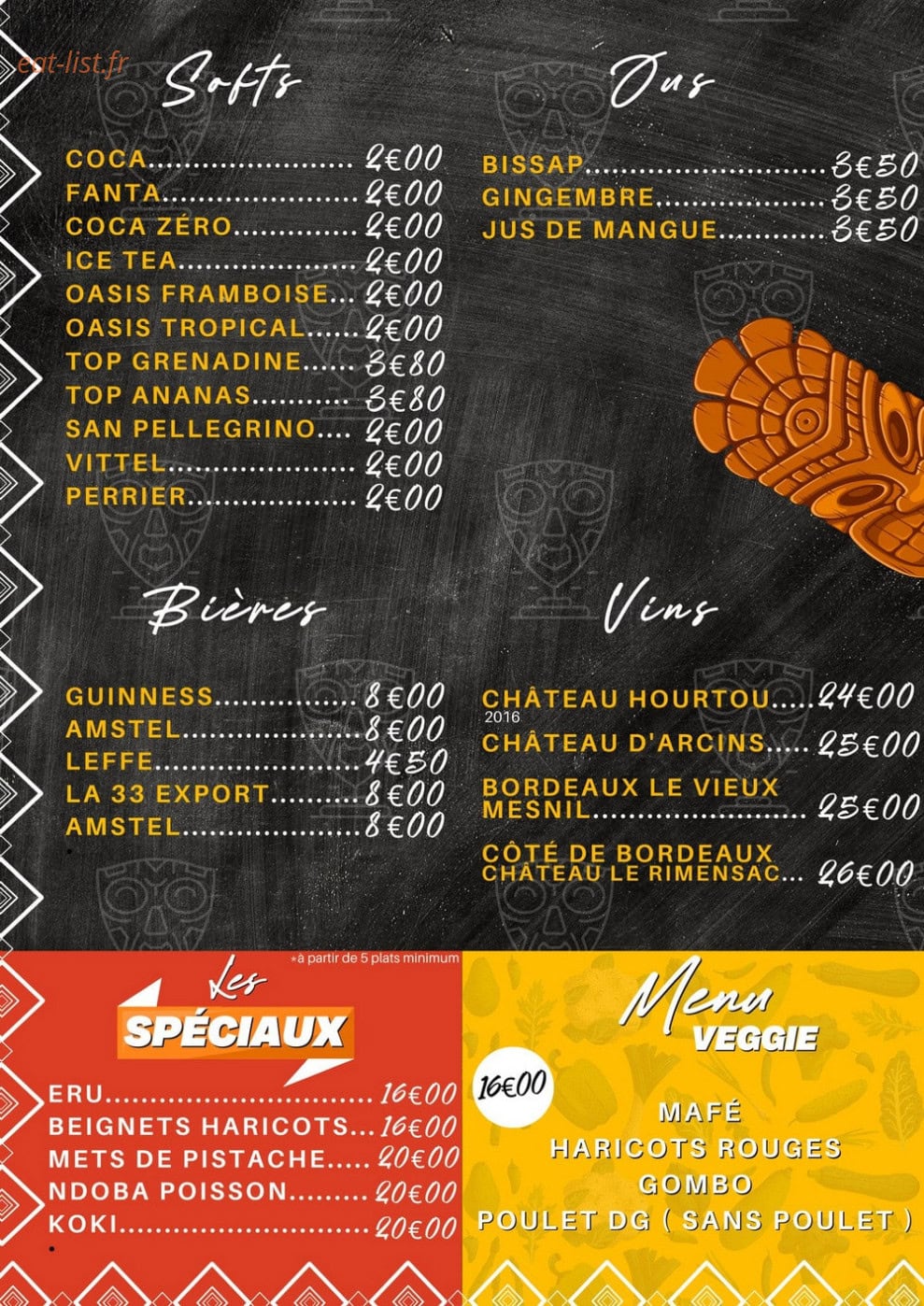 Ô Saveurs d'Afrique — carte page 4