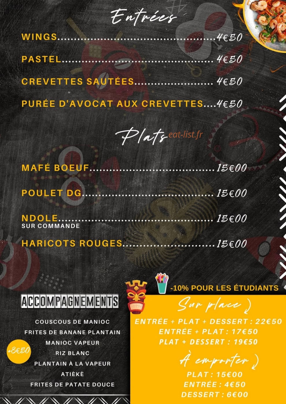 Ô Saveurs d'Afrique — carte page 2