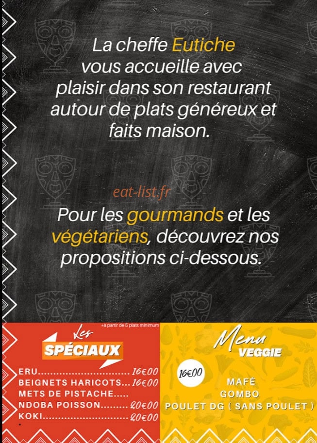 Ô Saveurs d'Afrique — carte page 3