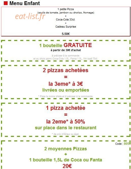 Pizza Fissa — carte page 9
