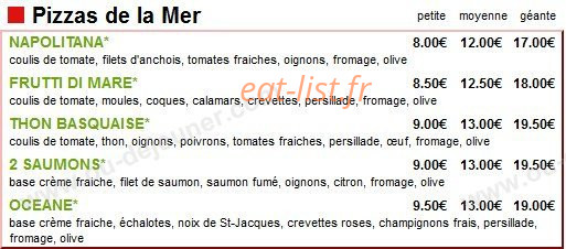 Pizza Fissa — carte page 5