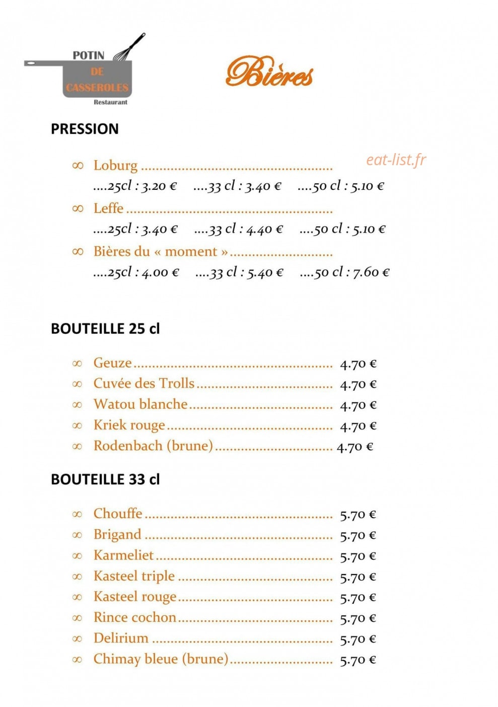 Potin de Casseroles — carte page 6