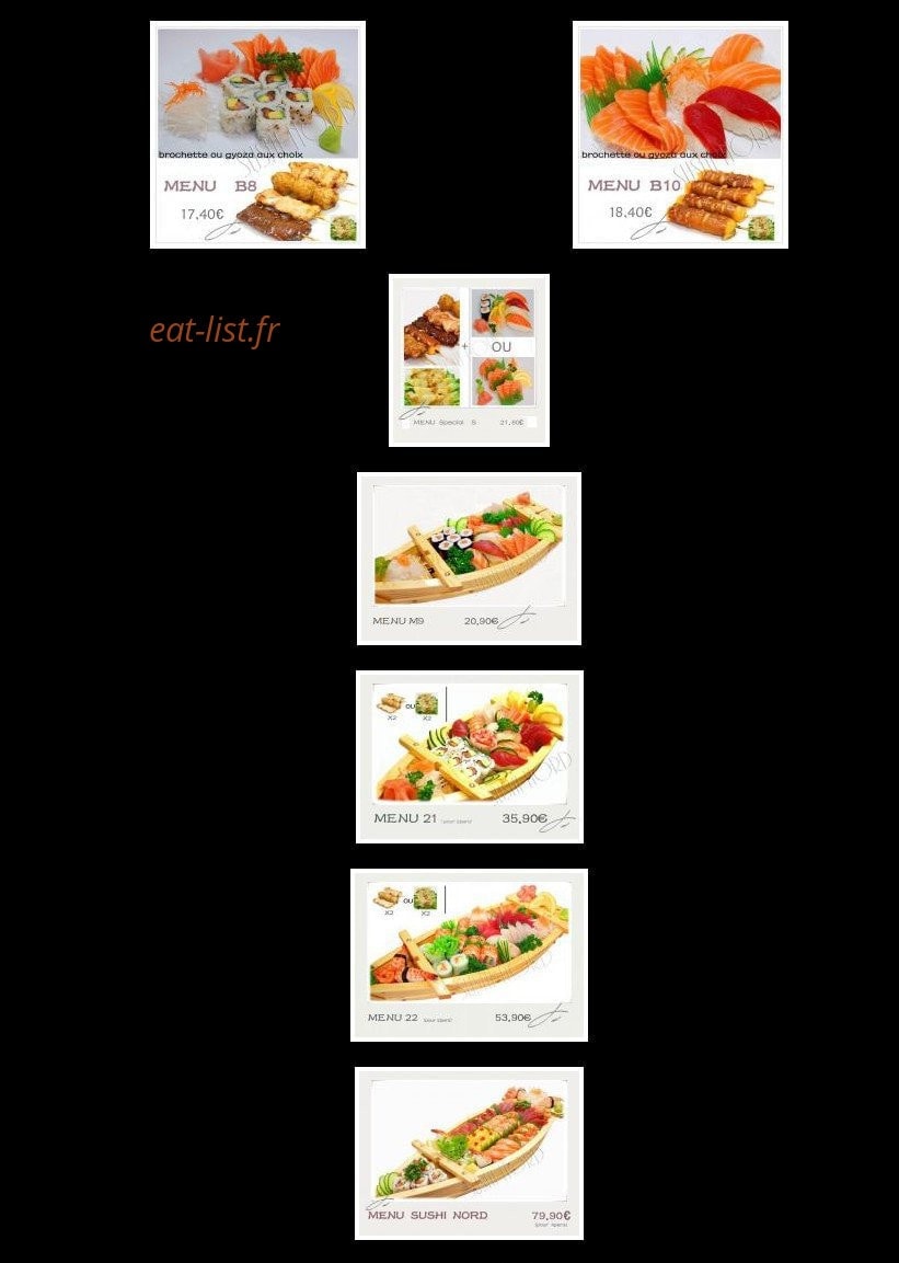 Restaurant Sushi Nord — carte page 4