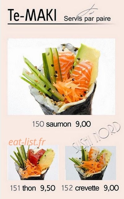 Restaurant Sushi Nord — carte page 9