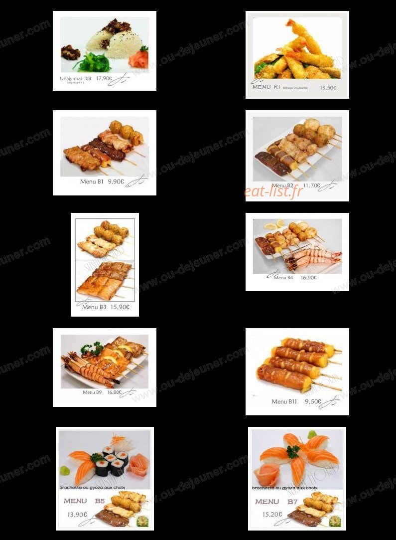 Restaurant Sushi Nord — carte page 3