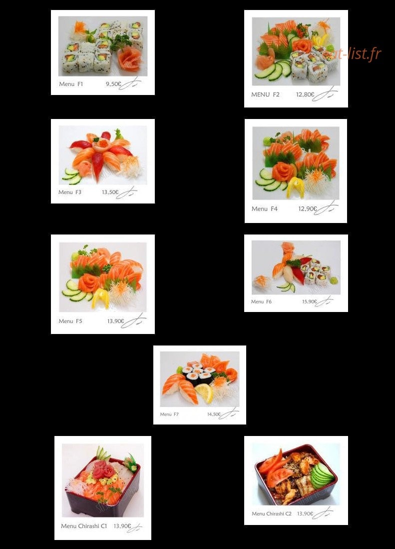 Restaurant Sushi Nord — carte page 2