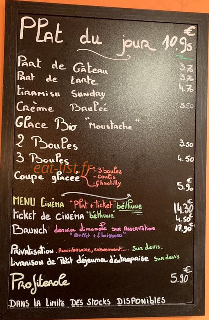 Sundry — carte page 1