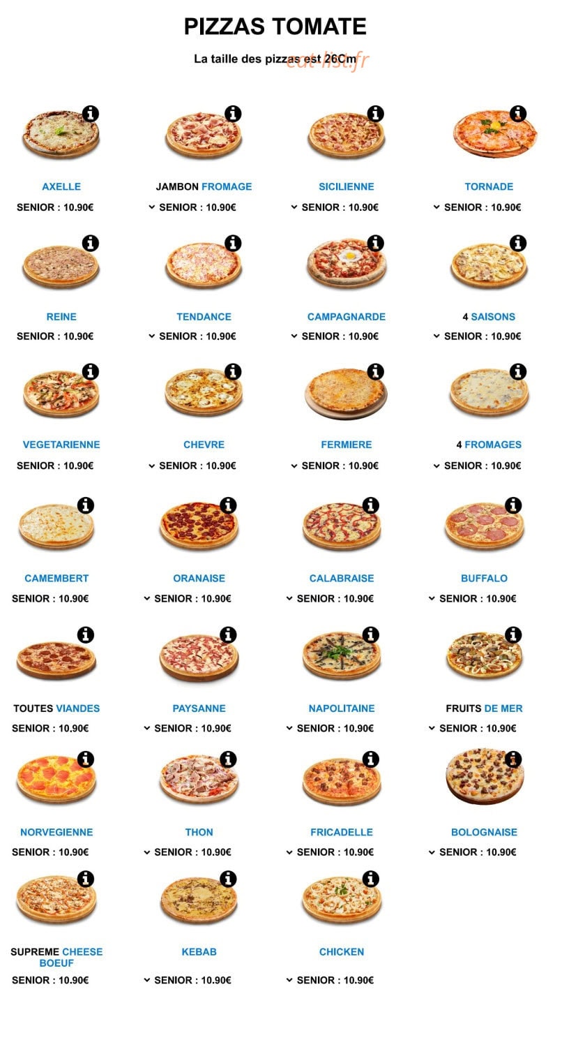 La Pizza' — carte page 1