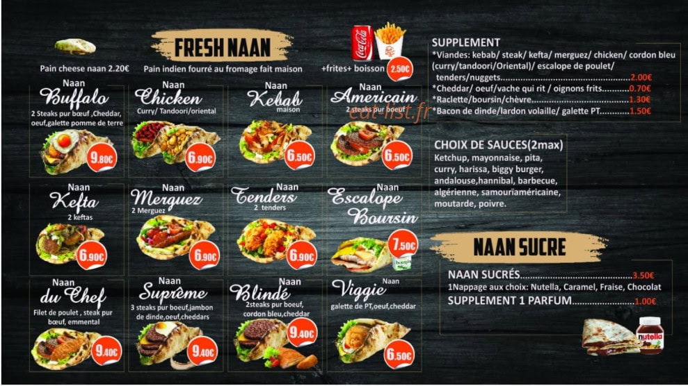 Fresh Burger Billy — carte page 2
