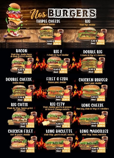 Burger & Grill — carte page 3