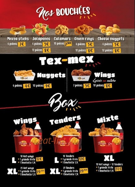 Burger & Grill — carte page 7