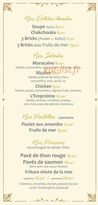 L’empreinte — carte page 2