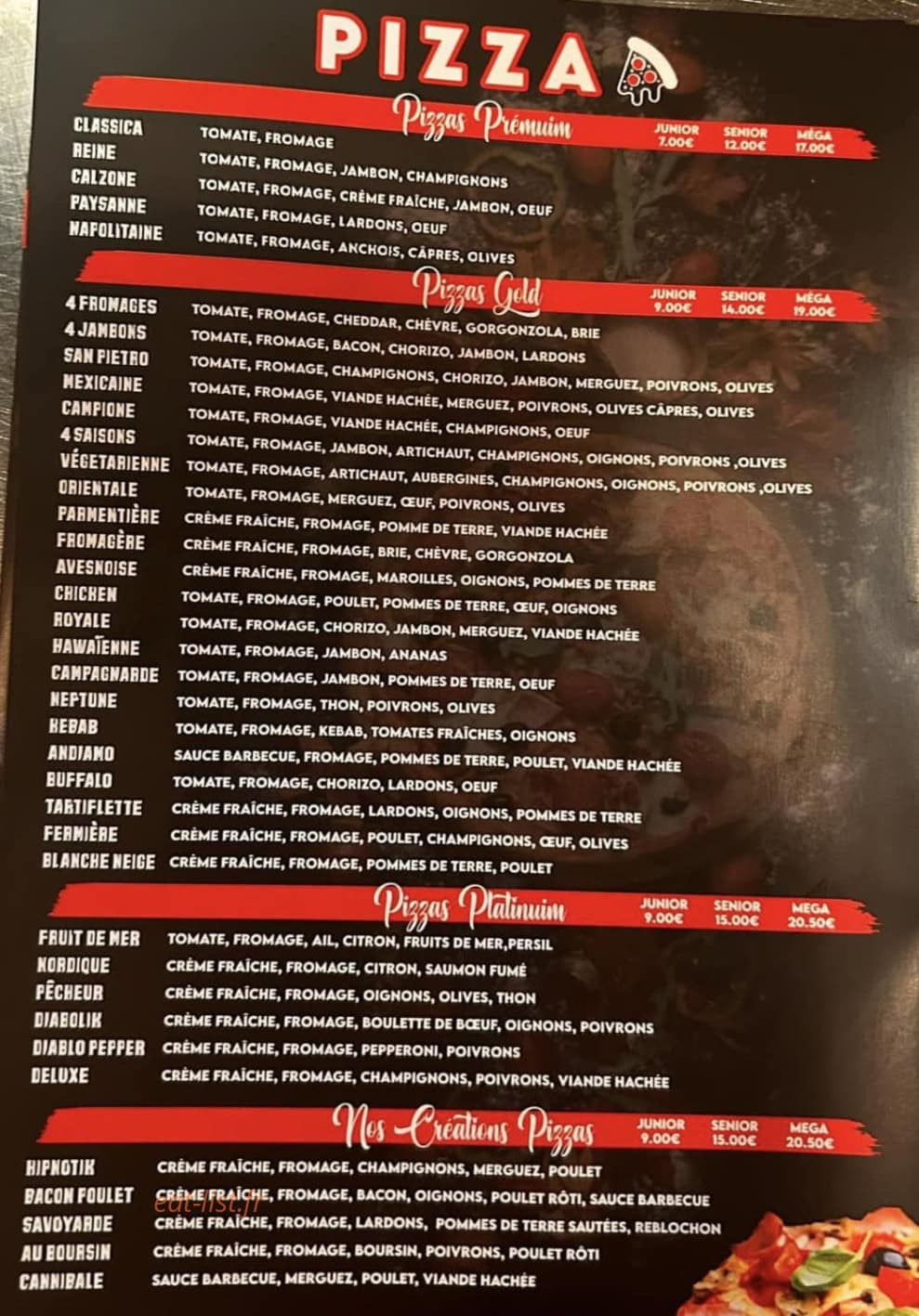 Allo Pizza — carte page 2
