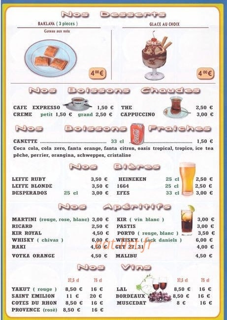 Kebab de bapaume — carte page 2