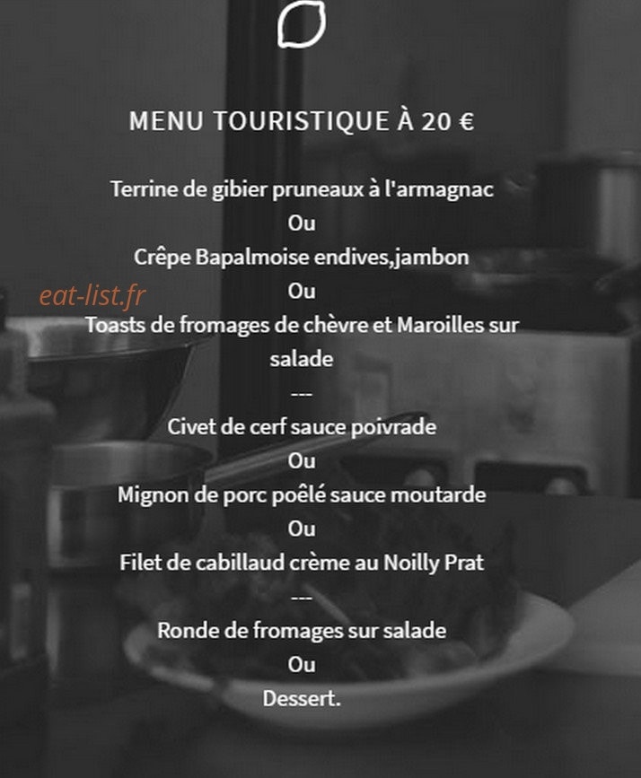 Le Gourmet — carte page 1