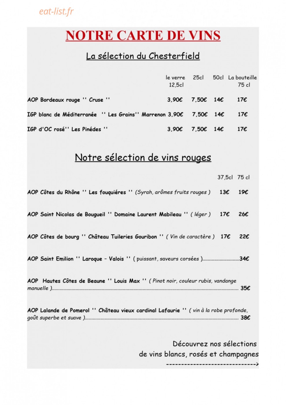 Le Chesterfield — carte page 5
