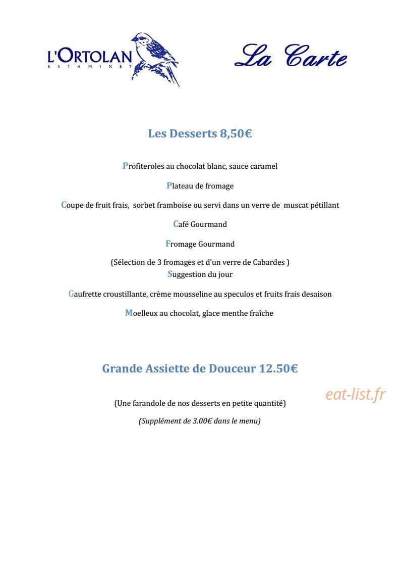 L'Ortolan — carte page 3