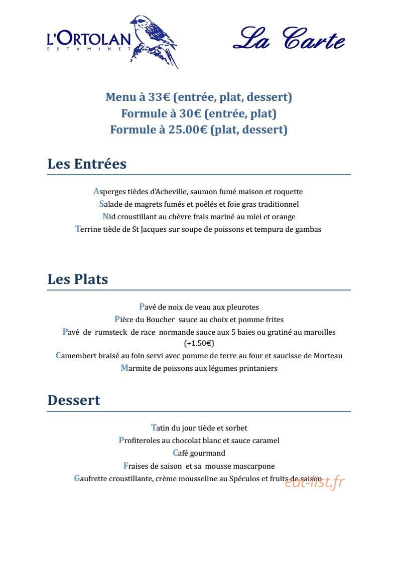 L'Ortolan — carte page 5