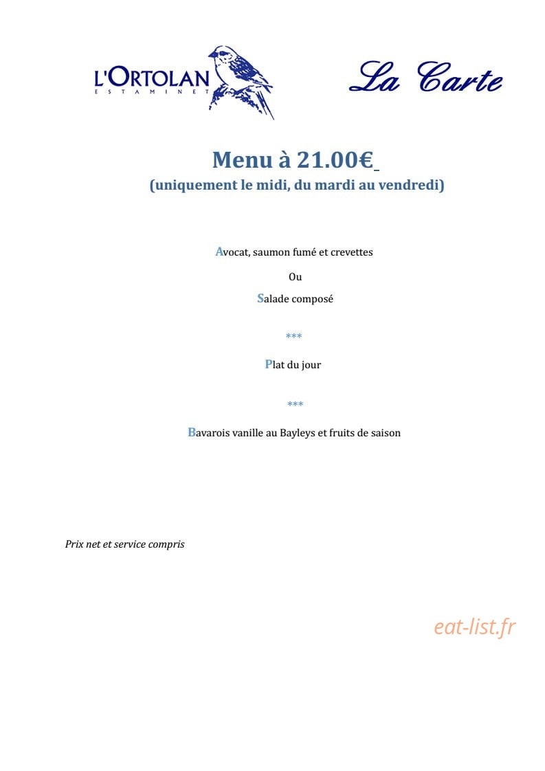 L'Ortolan — carte page 4