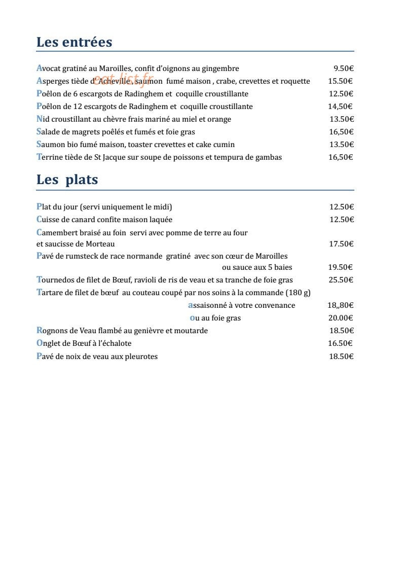 L'Ortolan — carte page 1