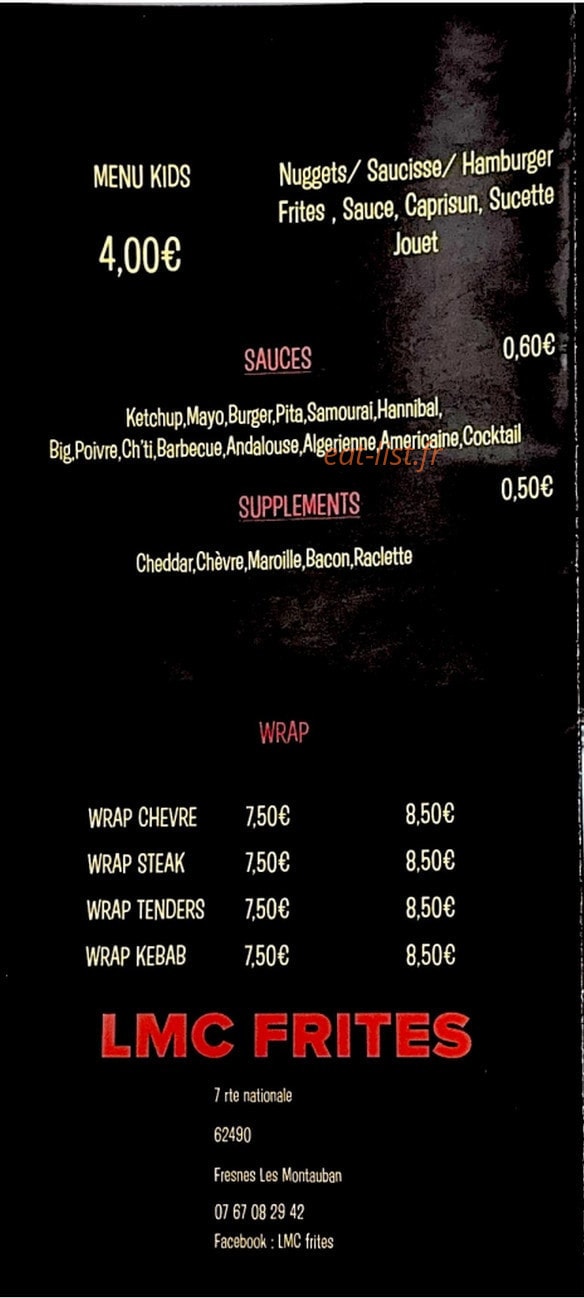LMC frites — carte page 5