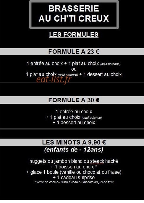 Au Ch'ti Creux — carte page 2