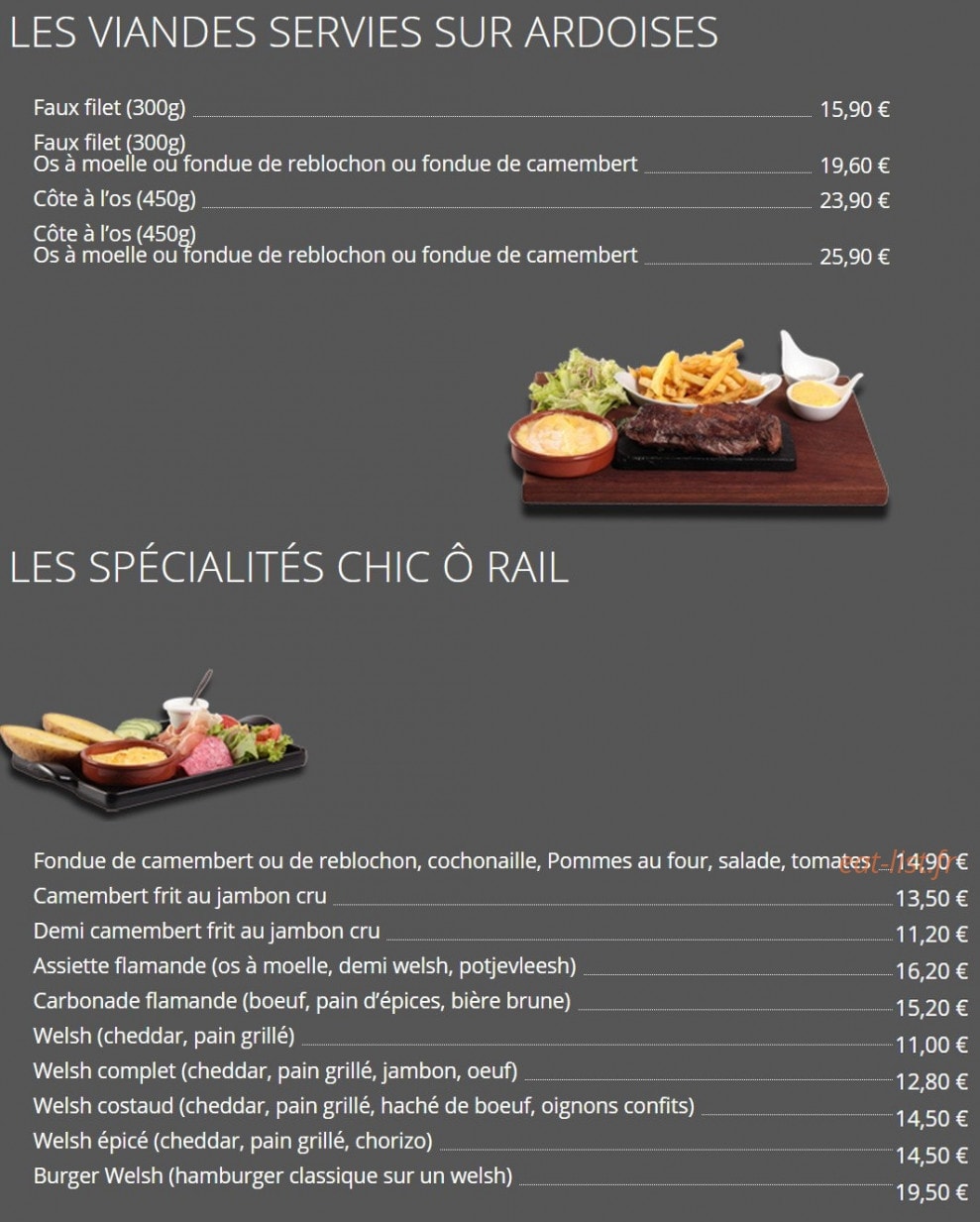 Chic Ô Rail — carte page 2