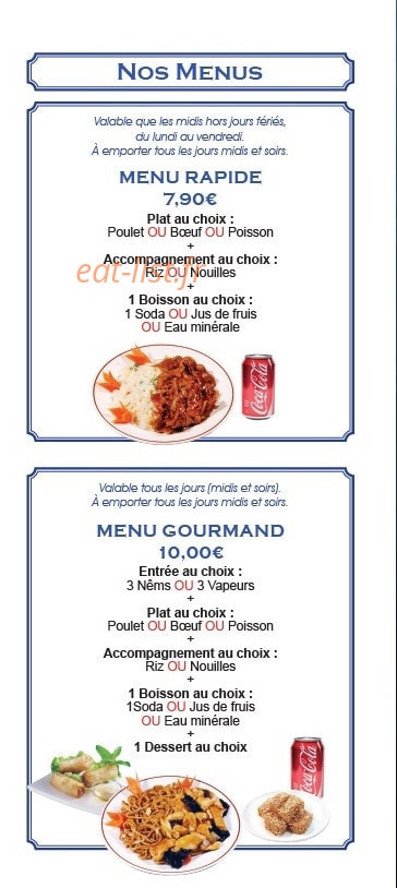 Delices d'Asie — carte page 6