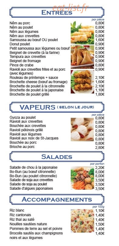 Delices d'Asie — carte page 2