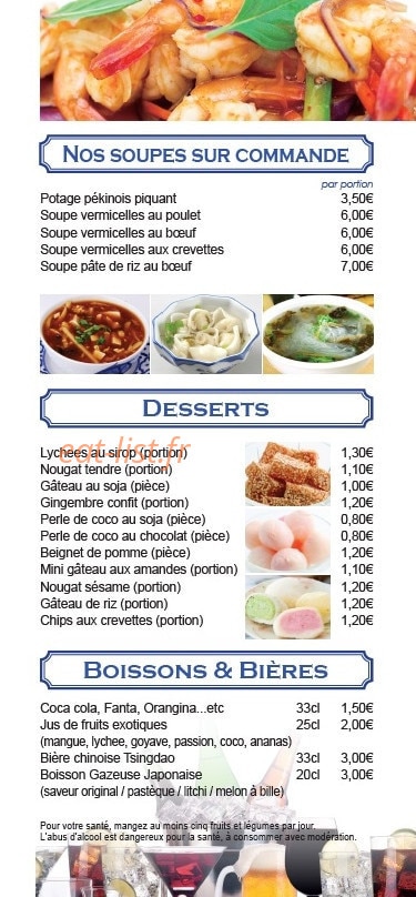 Delices d'Asie — carte page 5