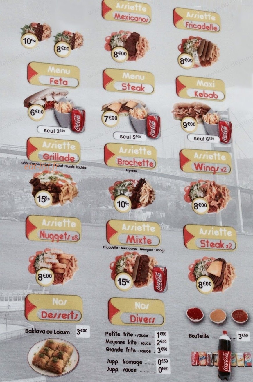 Istanbul kebab — carte page 3