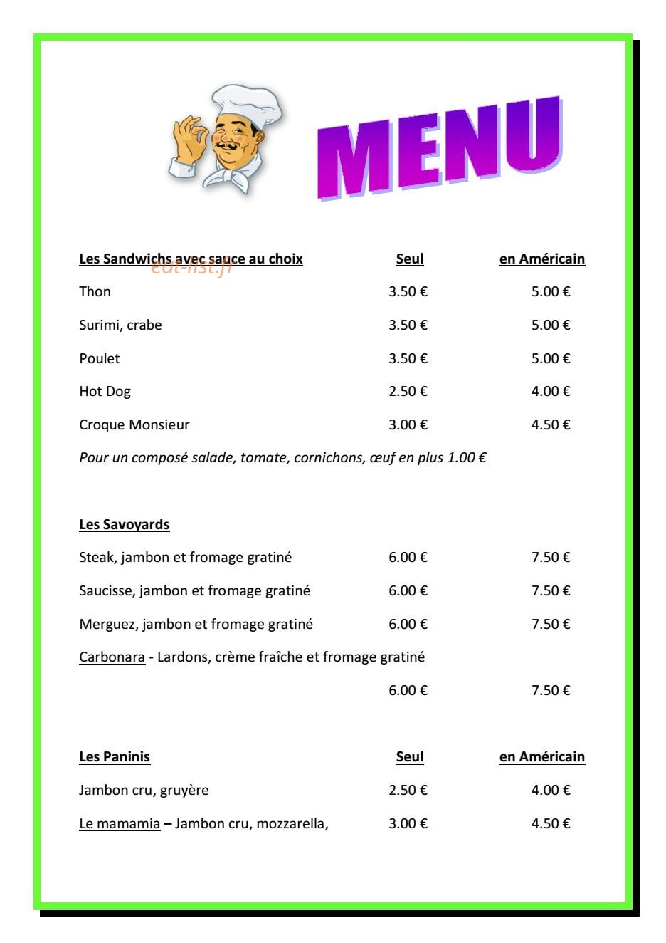 Mamamia — carte page 4