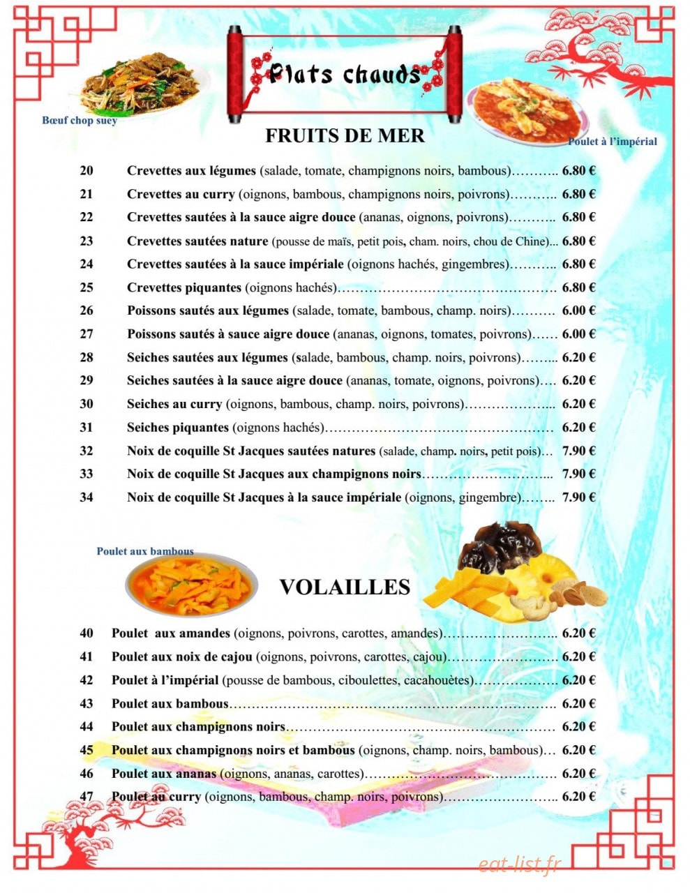 New China Town — carte page 5
