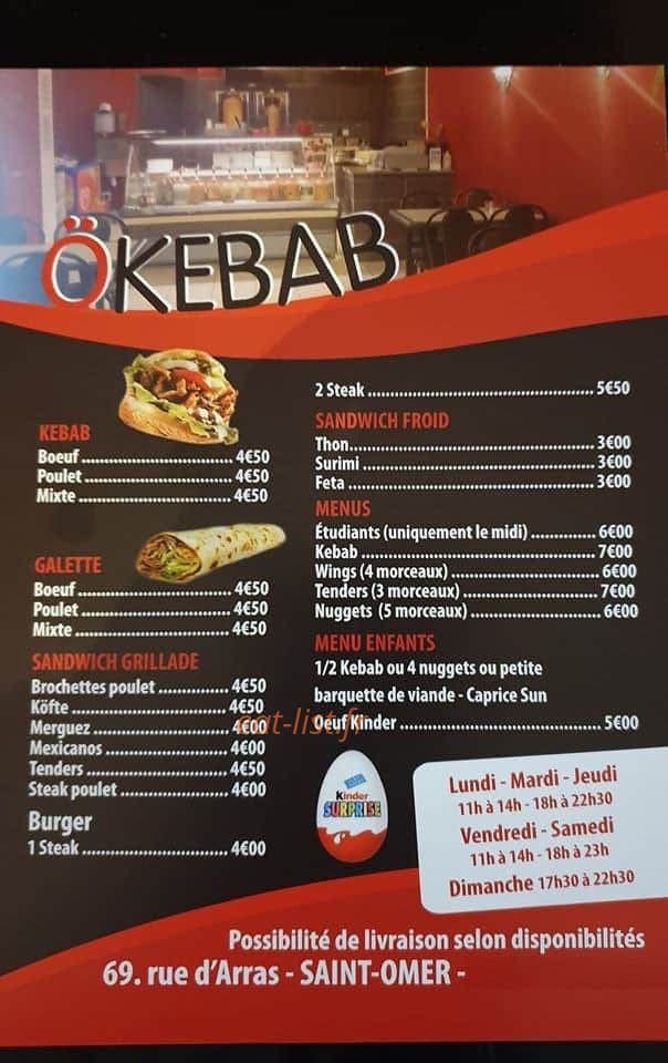 Ökebab — carte page 1