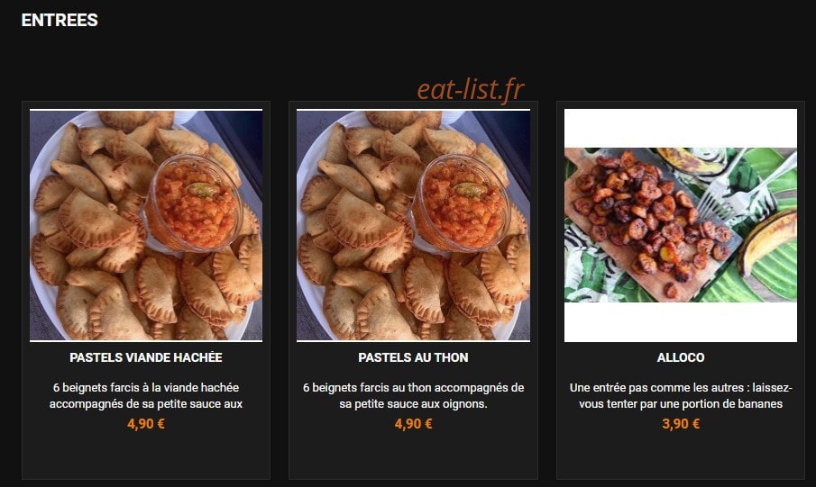 Plaisir Gourmand — carte page 1