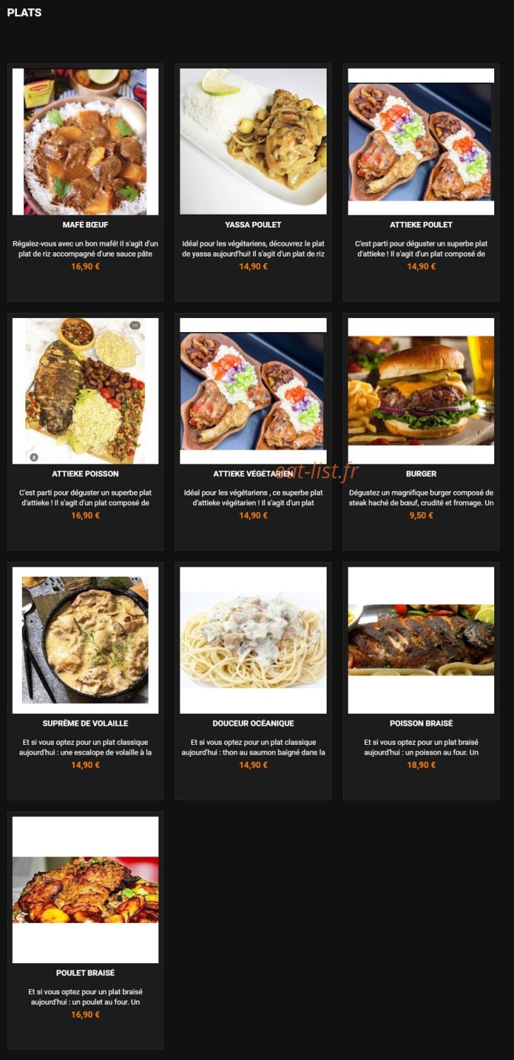 Plaisir Gourmand — carte page 2