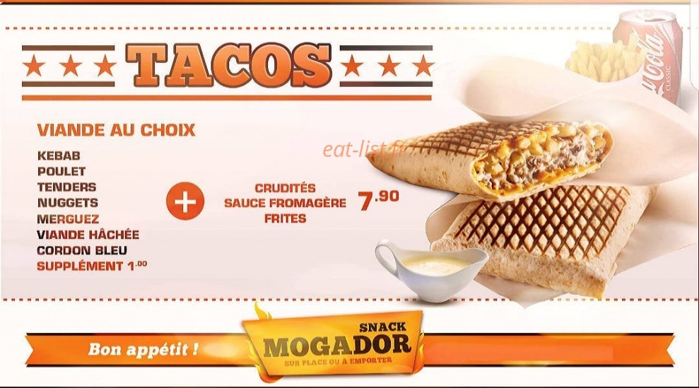 Snack mogador — carte page 4
